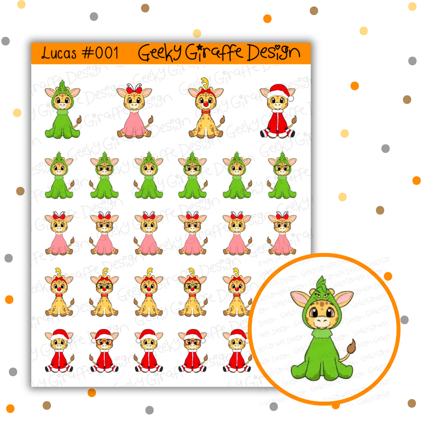 Lucas #001 - Geeky Giraffe Design Character *MUST buy character from her shop first!*