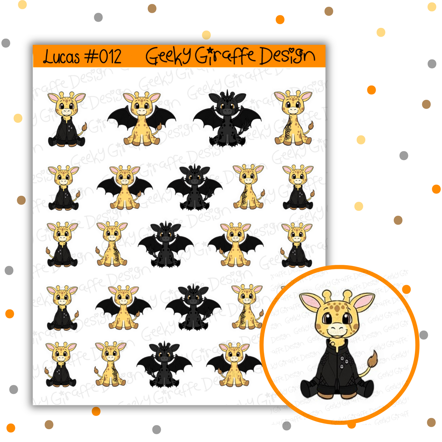 Lucas #012 - Geeky Giraffe Design Character *MUST buy character from her shop first!*