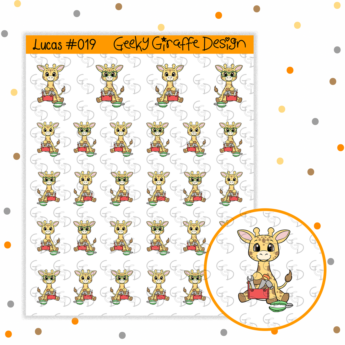 Lucas Bundle B - Geeky Giraffe Design Character *MUST buy character from her shop first!*