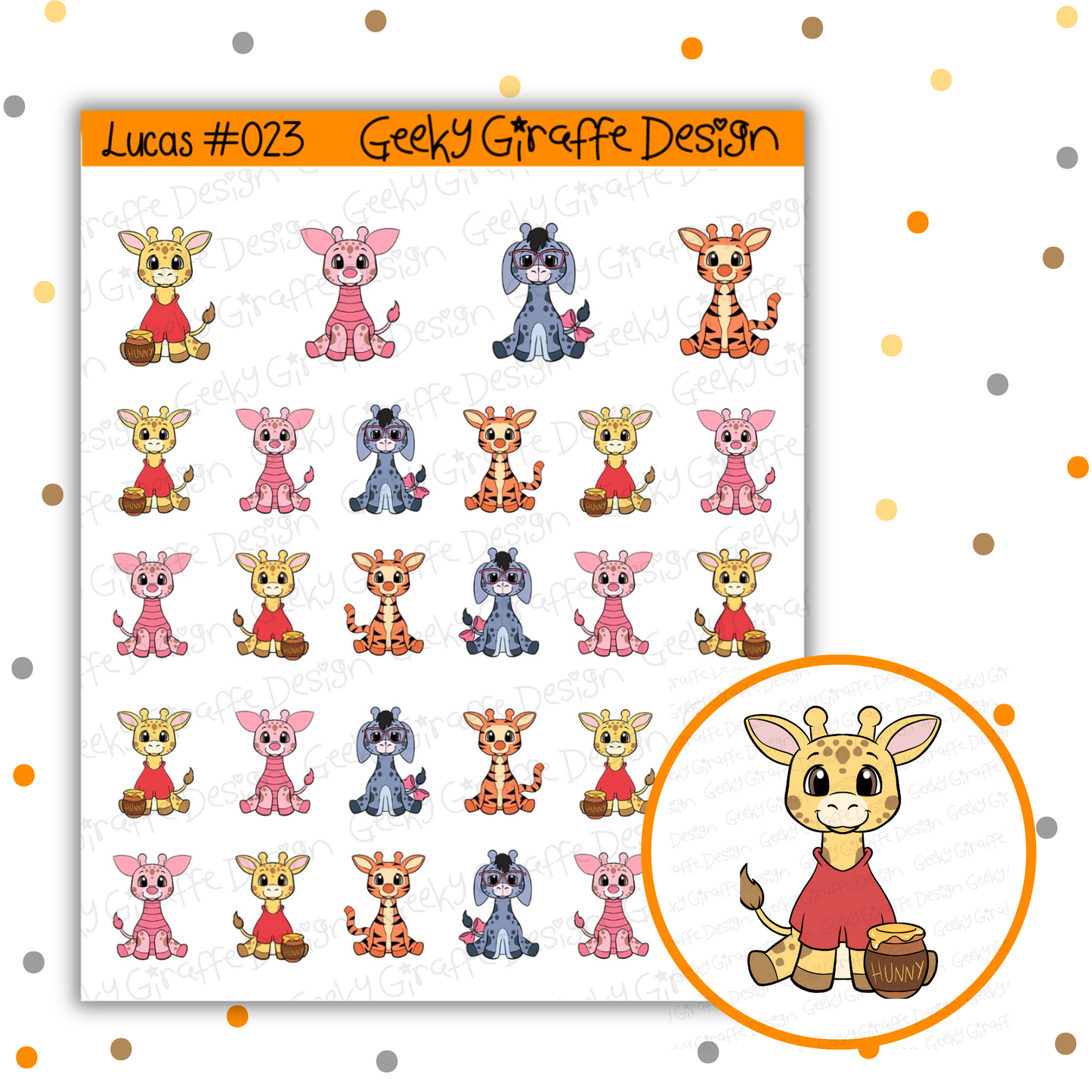 Lucas Bundle C - Geeky Giraffe Design Character *MUST buy character from her shop first!*