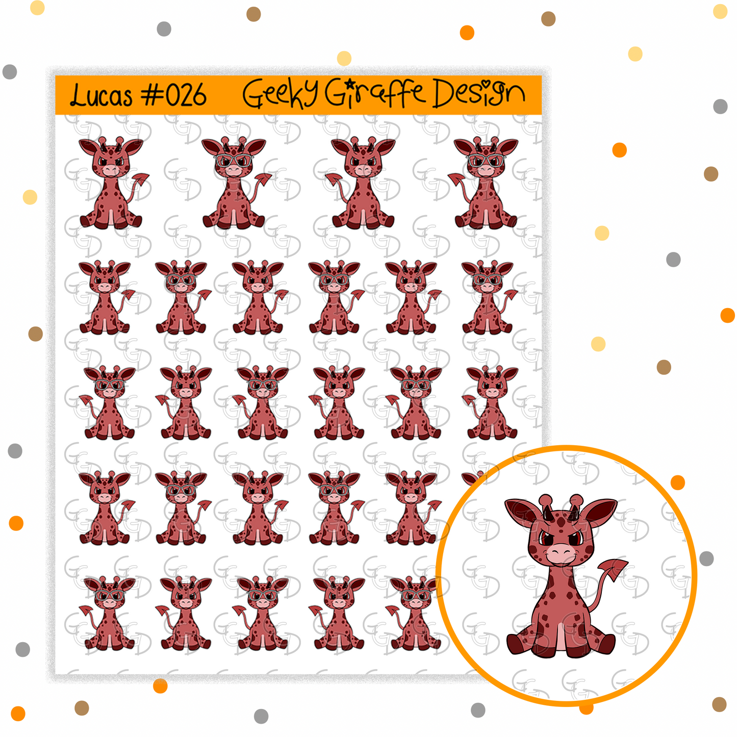 Lucas Bundle C - Geeky Giraffe Design Character *MUST buy character from her shop first!*