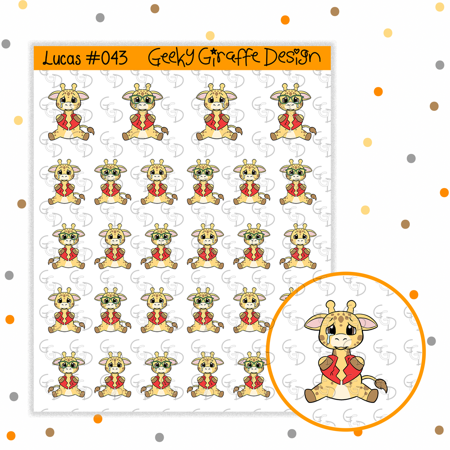 Lucas #043 - Geeky Giraffe Design Character *MUST buy character from her shop first!*