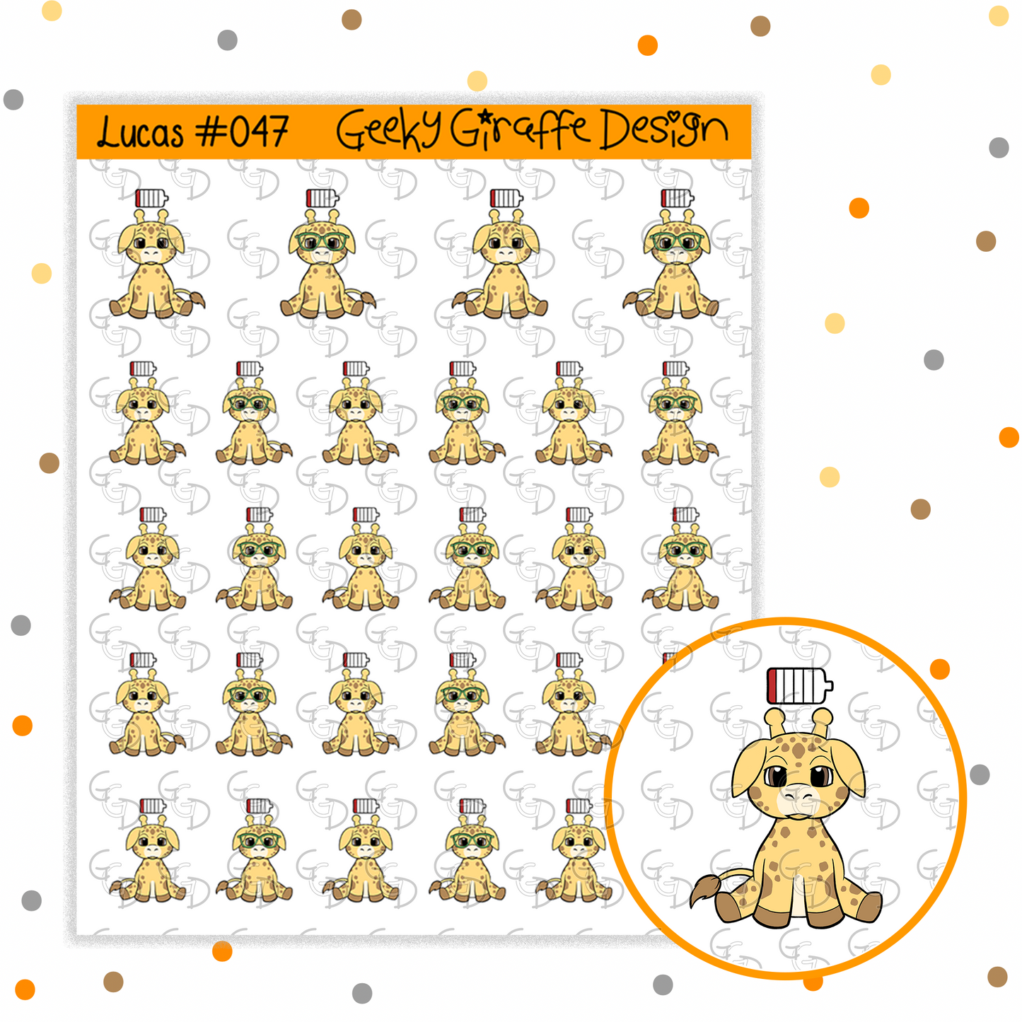 Lucas #047 - Geeky Giraffe Design Character *MUST buy character from her shop first!*