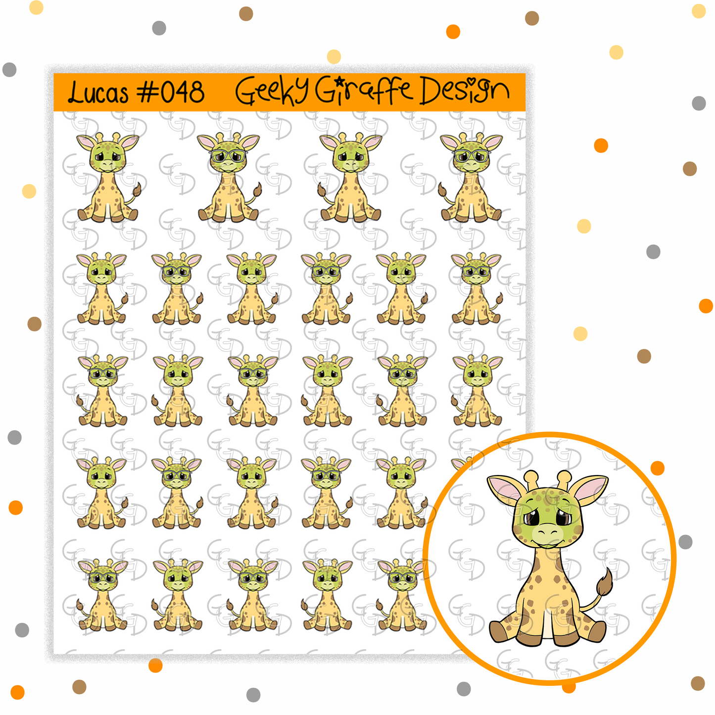 Lucas Bundle E - Geeky Giraffe Design Character *MUST buy character from her shop first!*