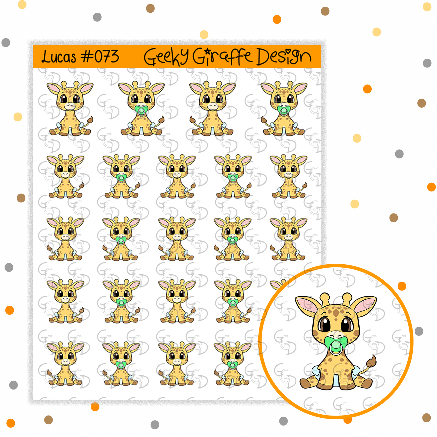 Lucas #073 - Geeky Giraffe Design Character *MUST buy character from her shop first!*