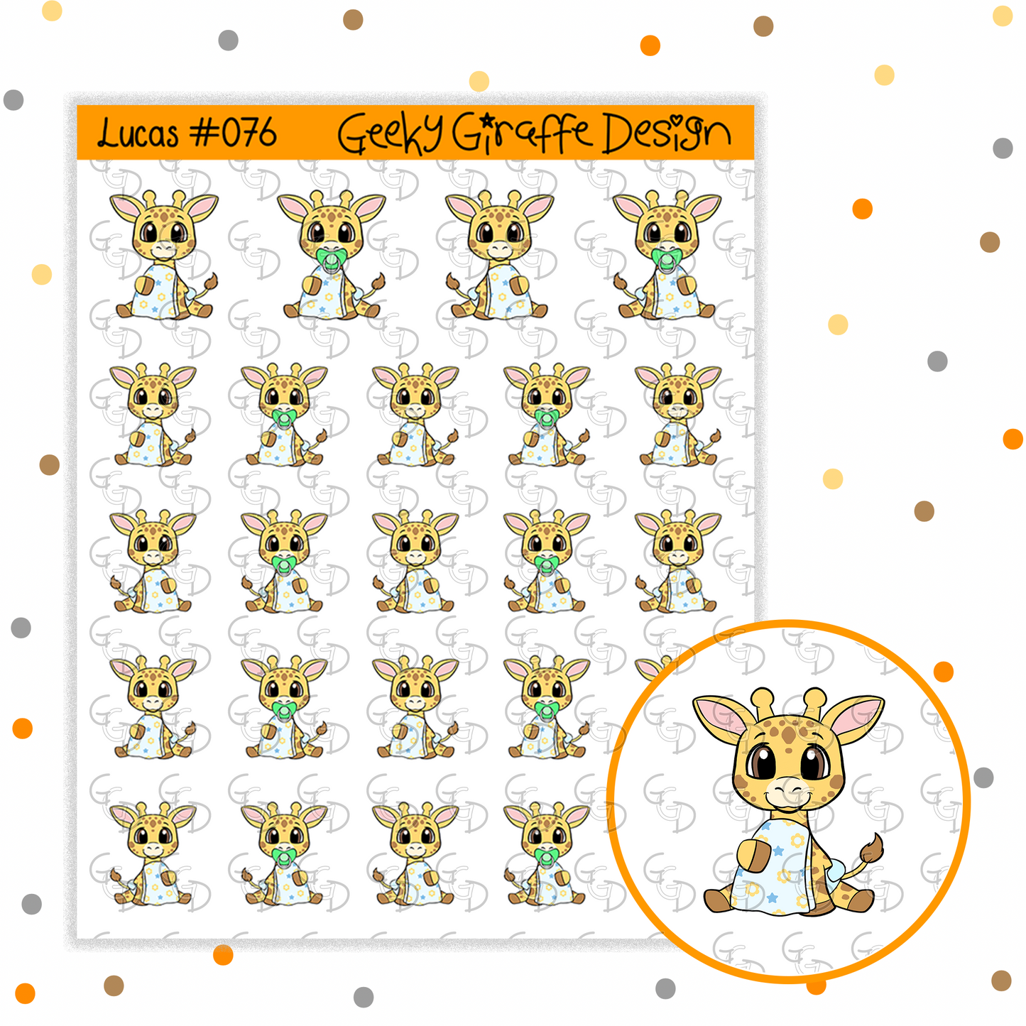Lucas #076 - Geeky Giraffe Design Character *MUST buy character from her shop first!*
