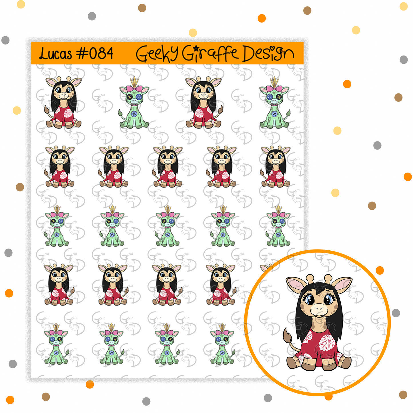 Lucas #084 - Geeky Giraffe Design Character *MUST buy character from her shop first!*