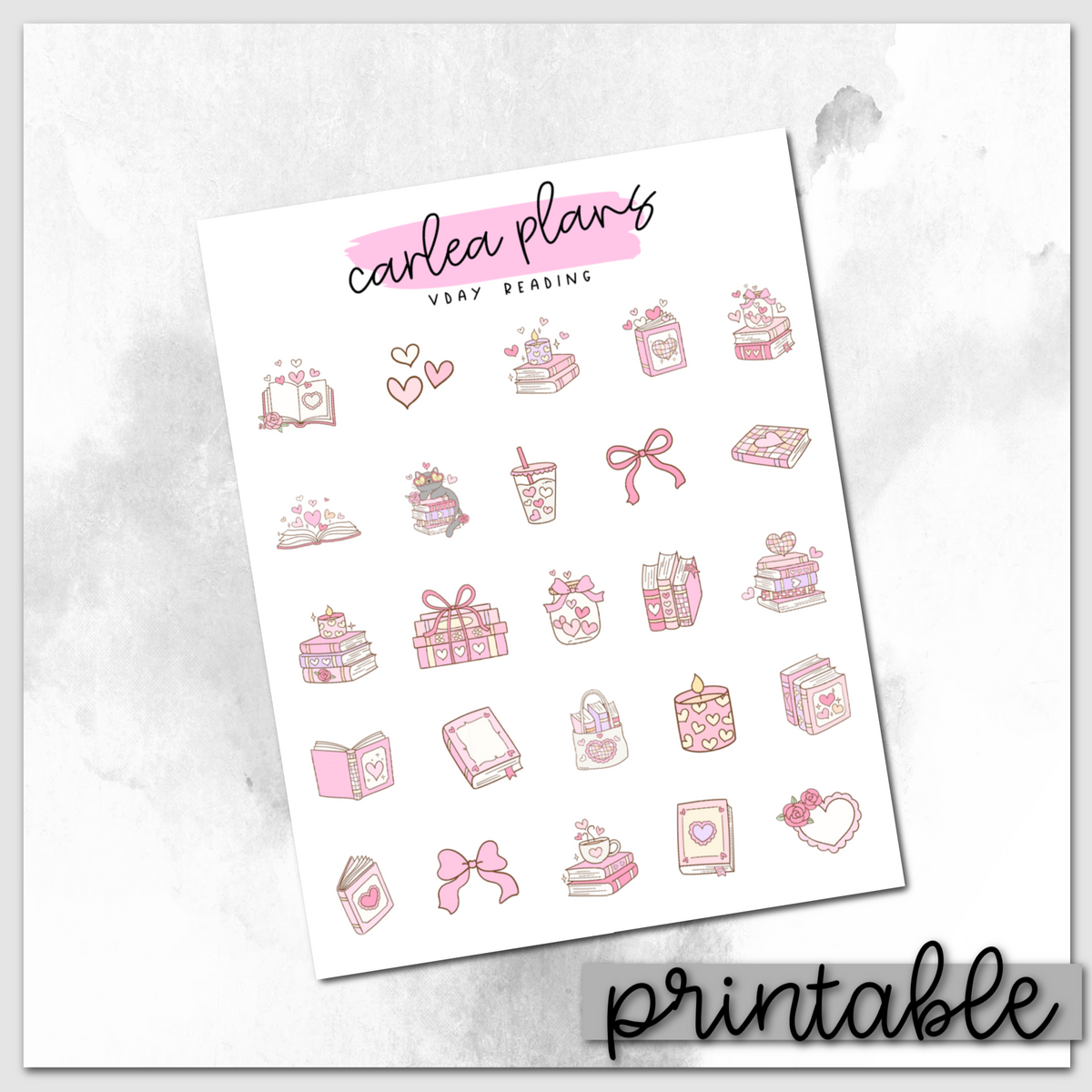 Valentine's Day Reading Deco | Printable Icons