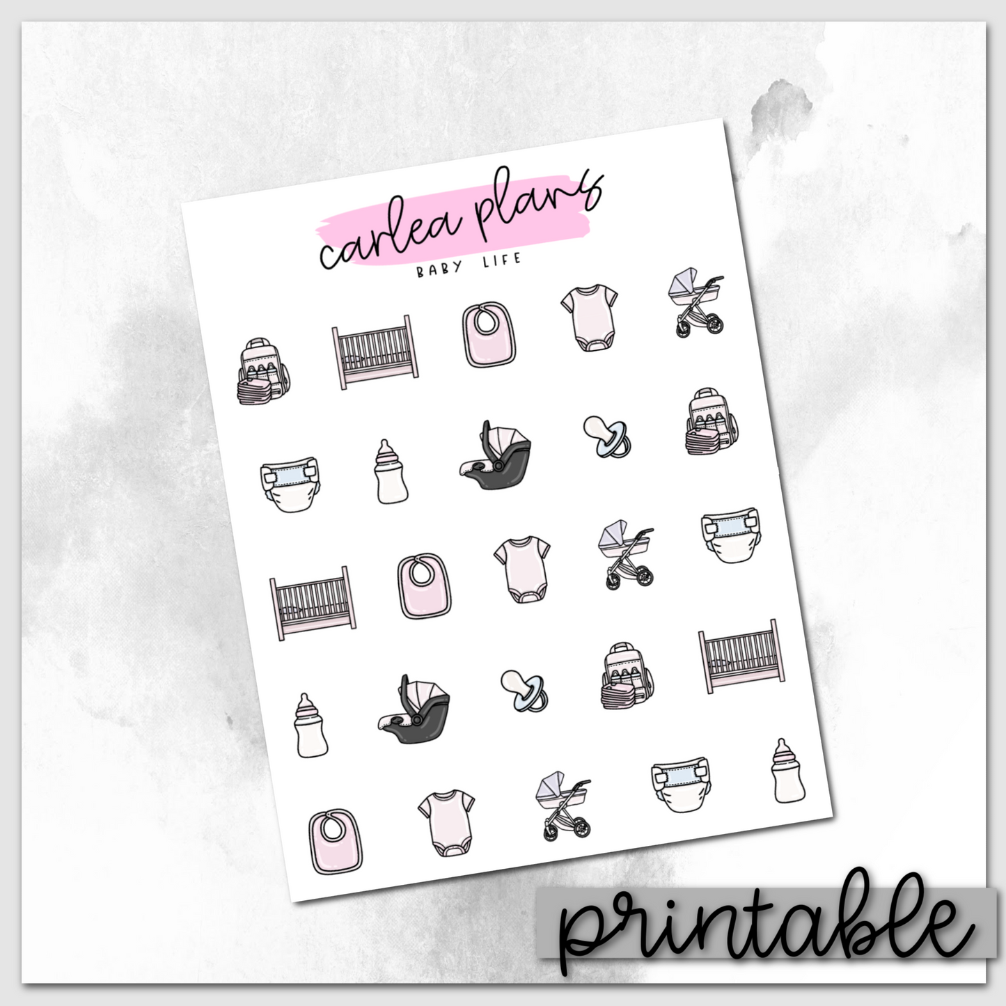 Baby Life Icons | Printable Icons