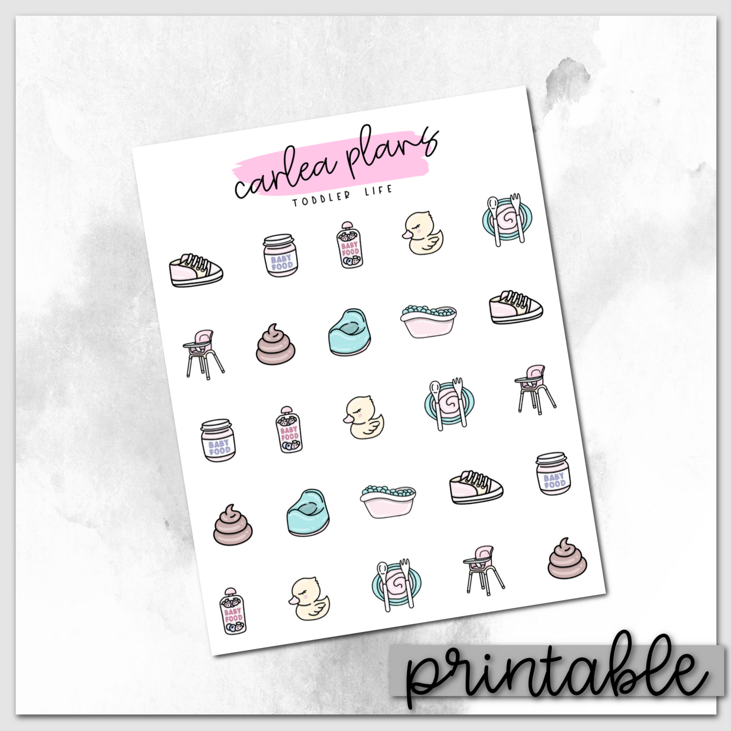 Toddler Life Icons | Printable Icons
