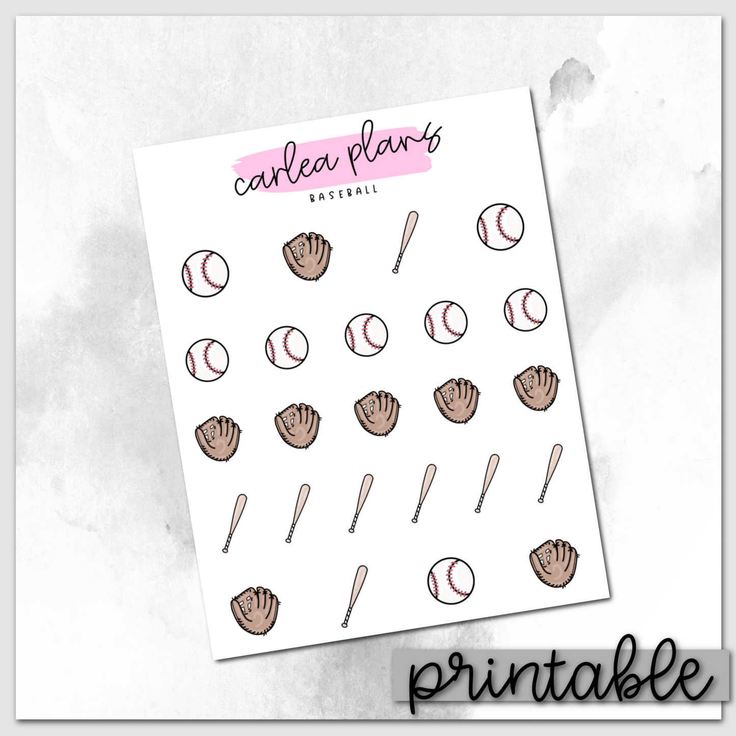 Baseball Sampler | Printable Icons