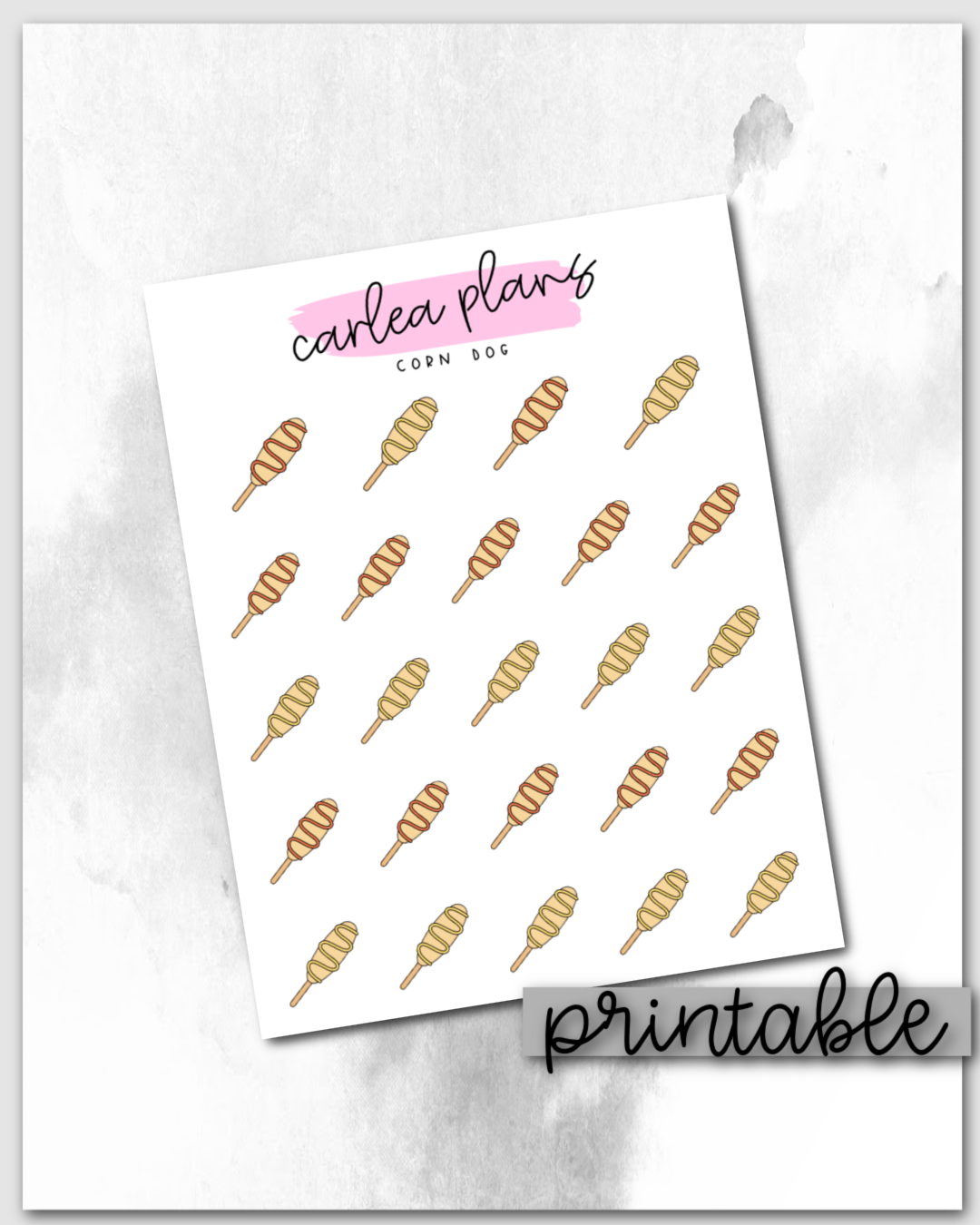 Corn Dog Icons | Printable Icons