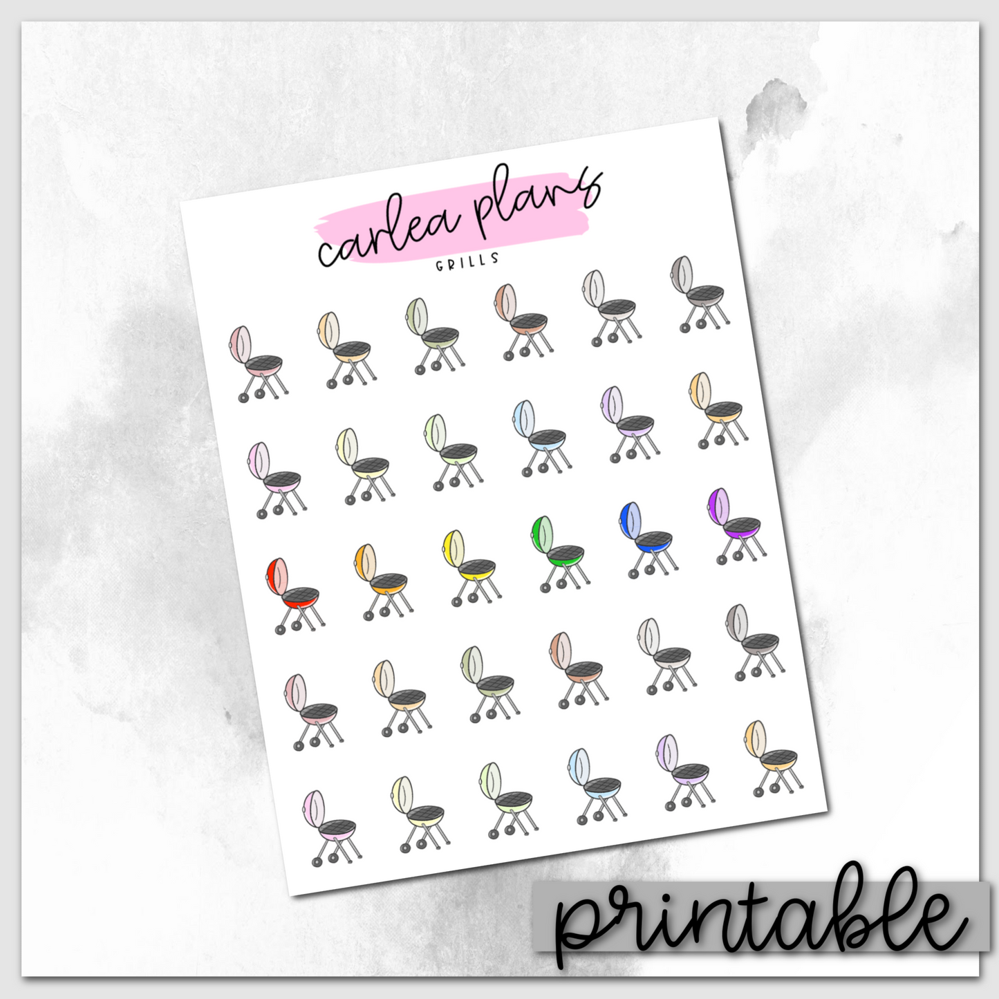 Grill Icons | Printable Icons