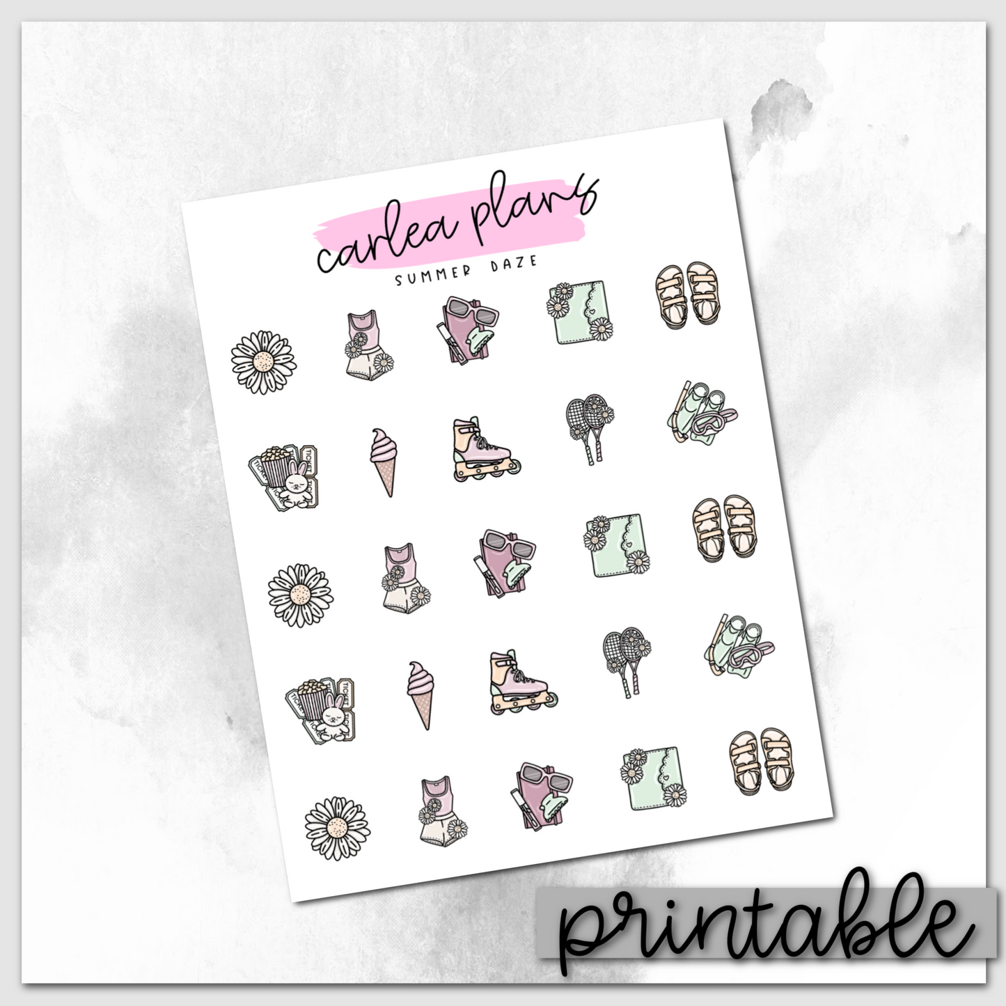 Summer Daze Icons | Printable Icons