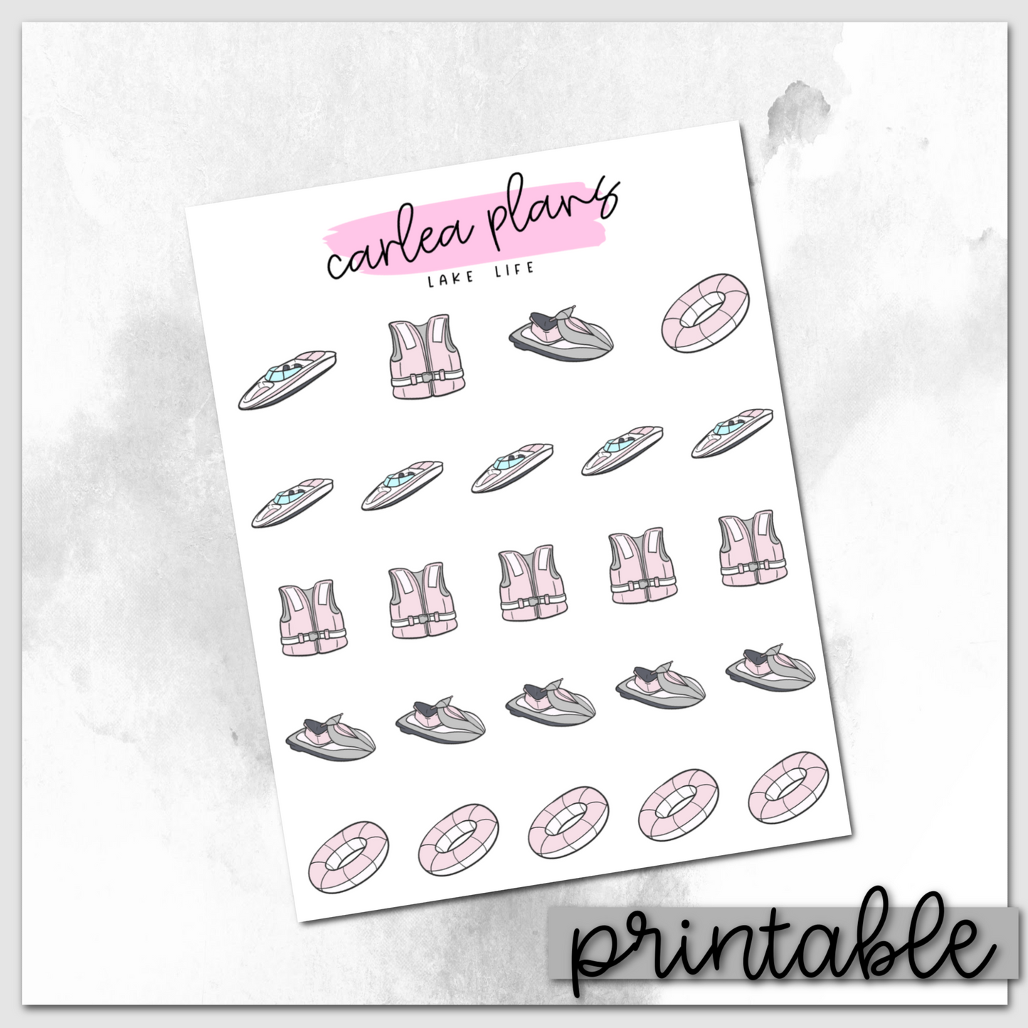 Lake Life Icons | Printable Icons