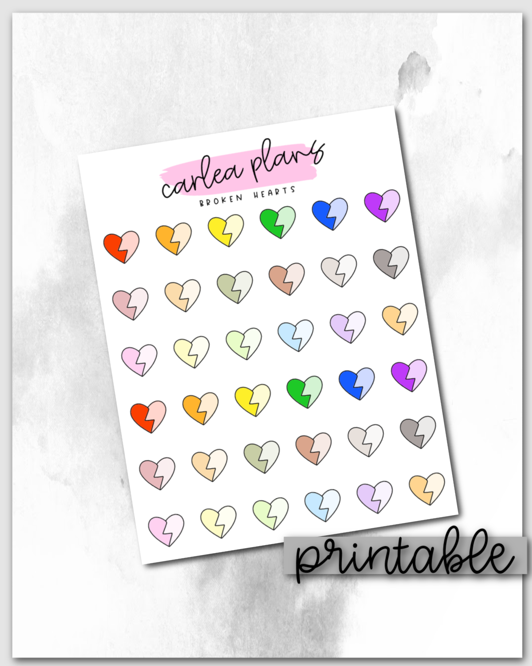 Broken Heart Icons | Printable Icons