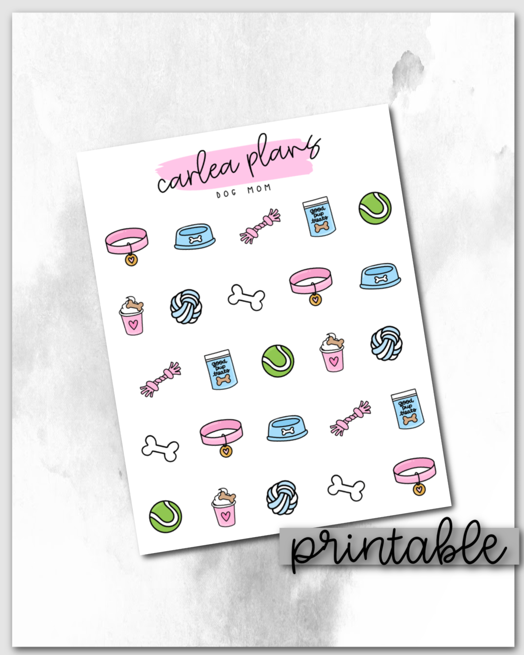 Dog Mom Deco Icons | Printable Icons