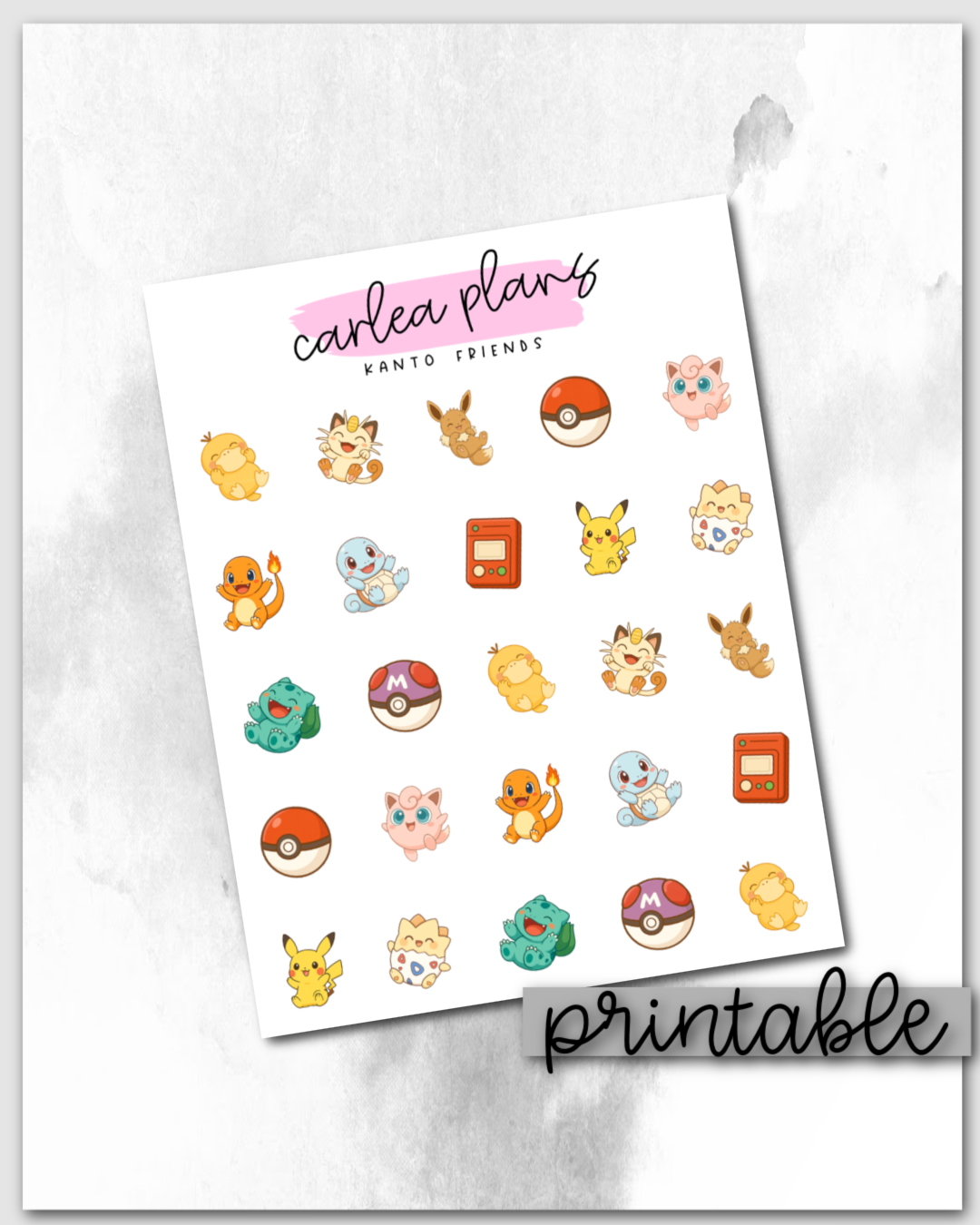 Kanto Friends Icons | Printable Icons