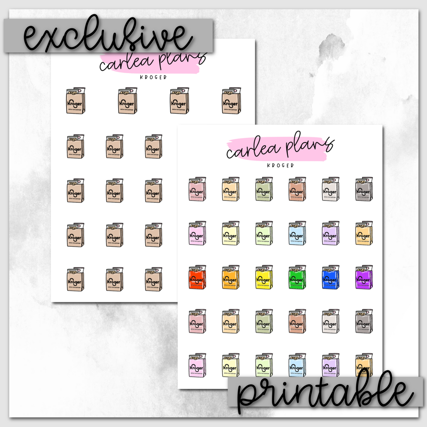 Kroger Bag Icons | Printable Icons