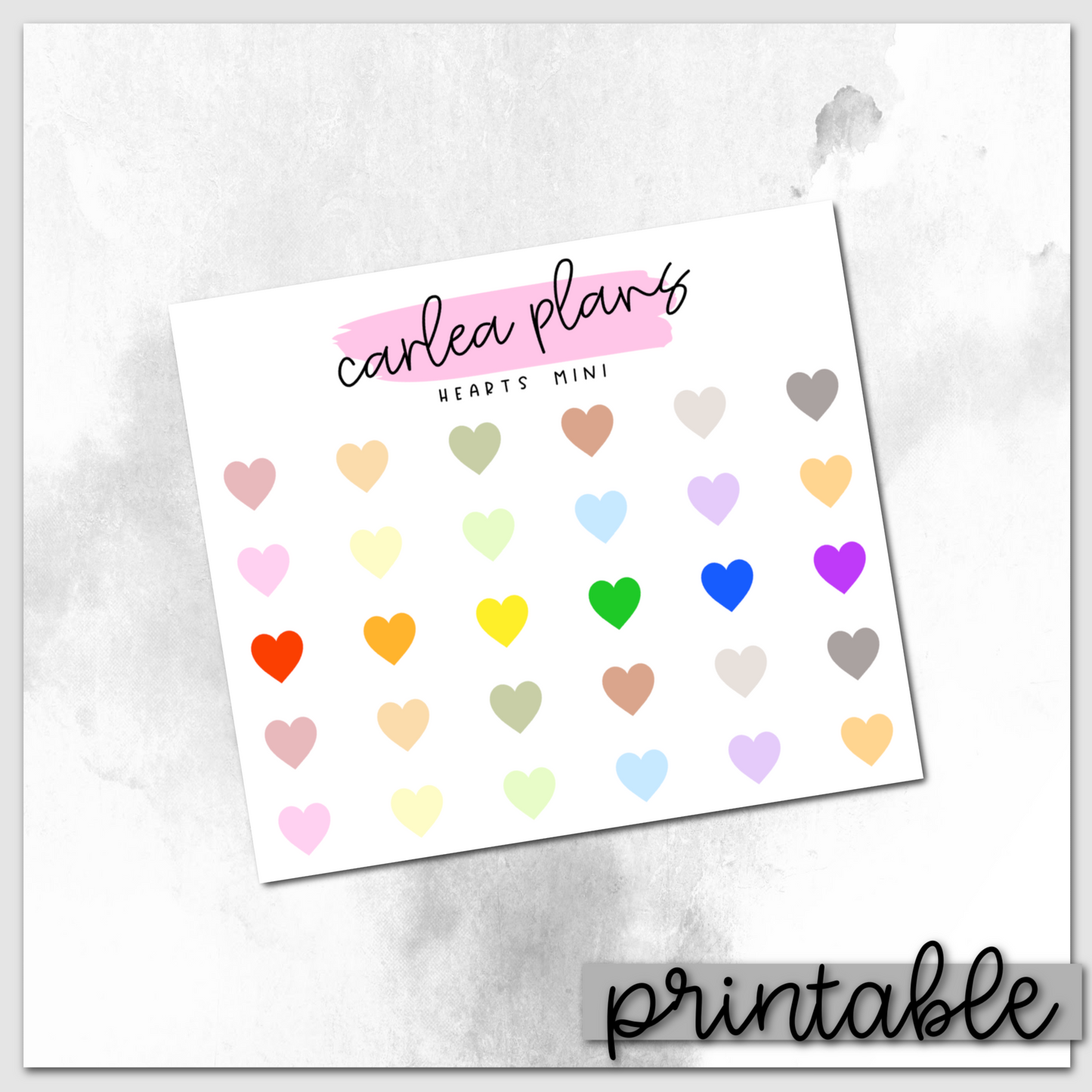 Heart Mini Icons | Printable Icons