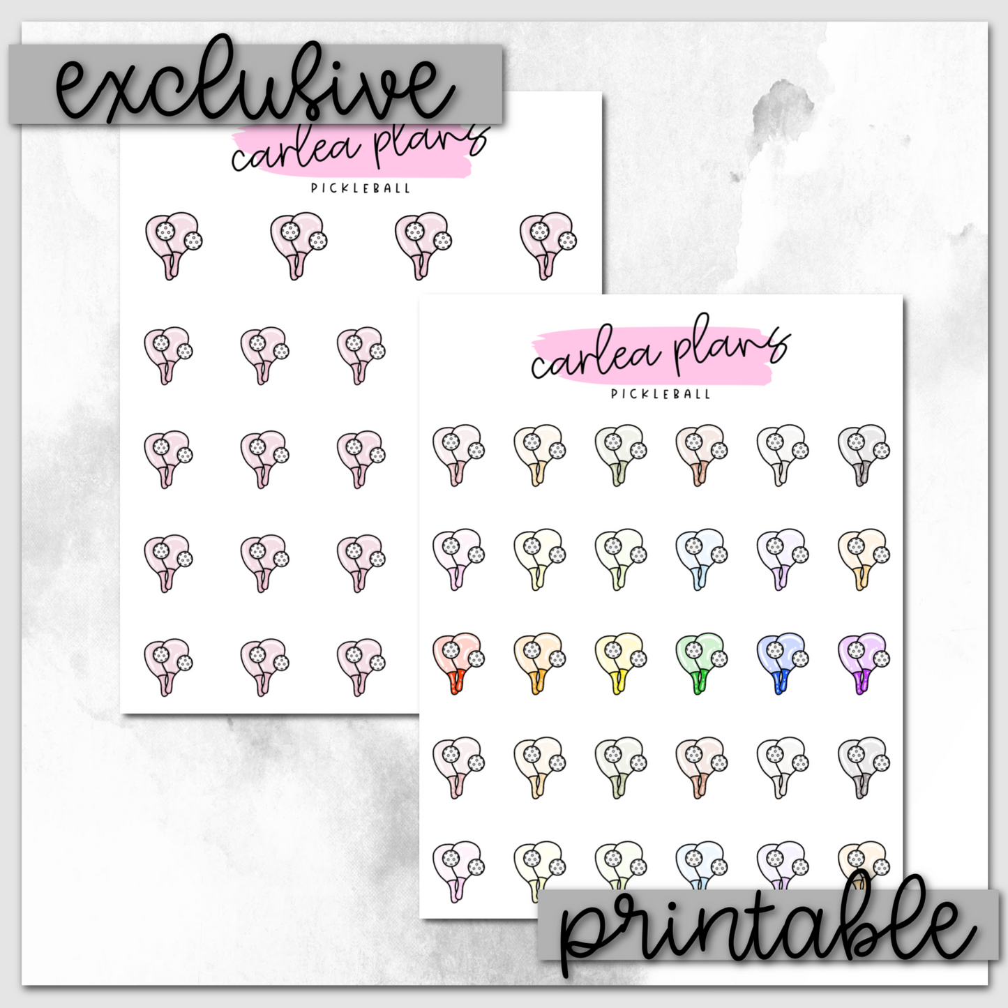 Pickleball Icons | Printable Icons