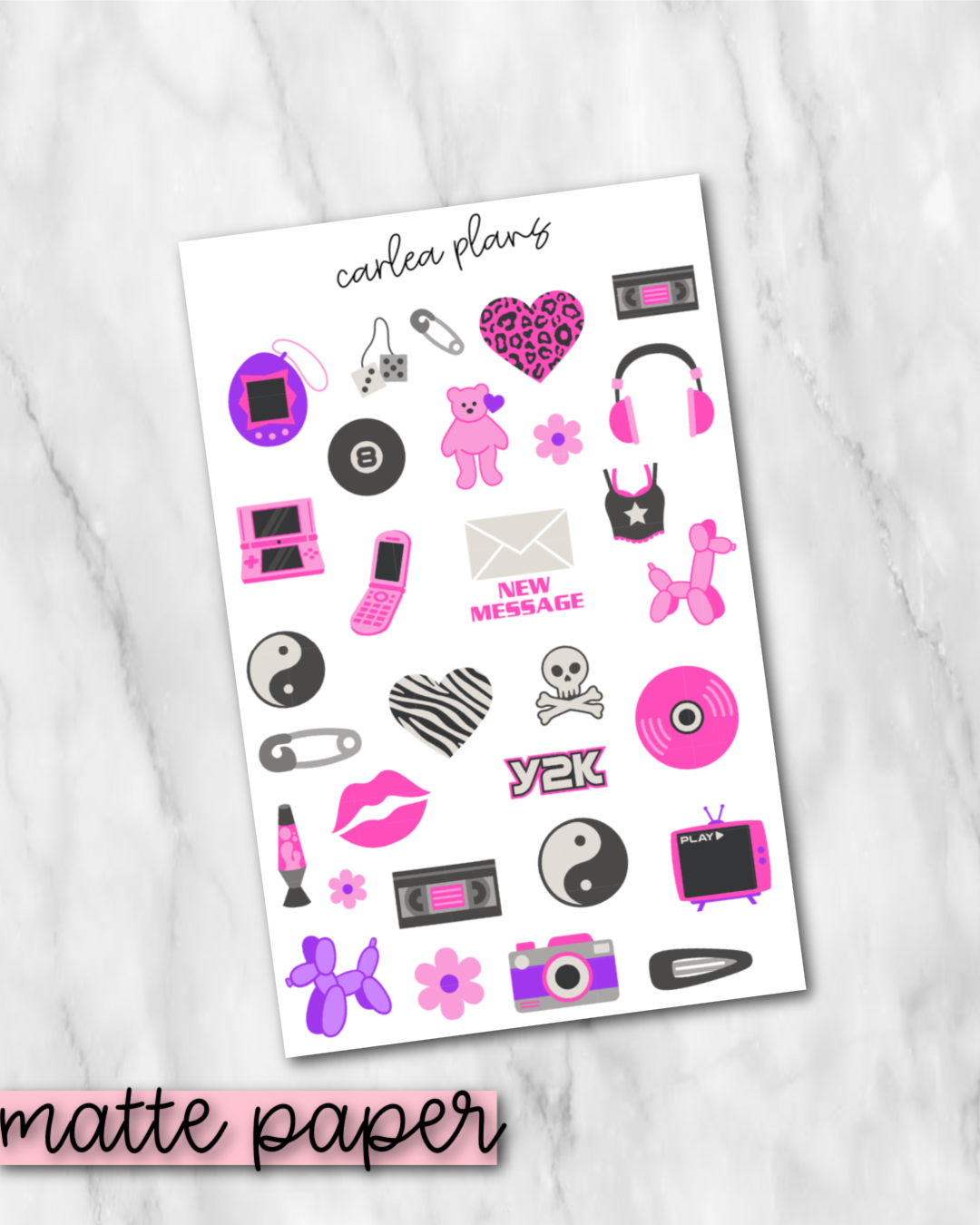 Y2K Deco | Matte Paper | Journaling Stickers