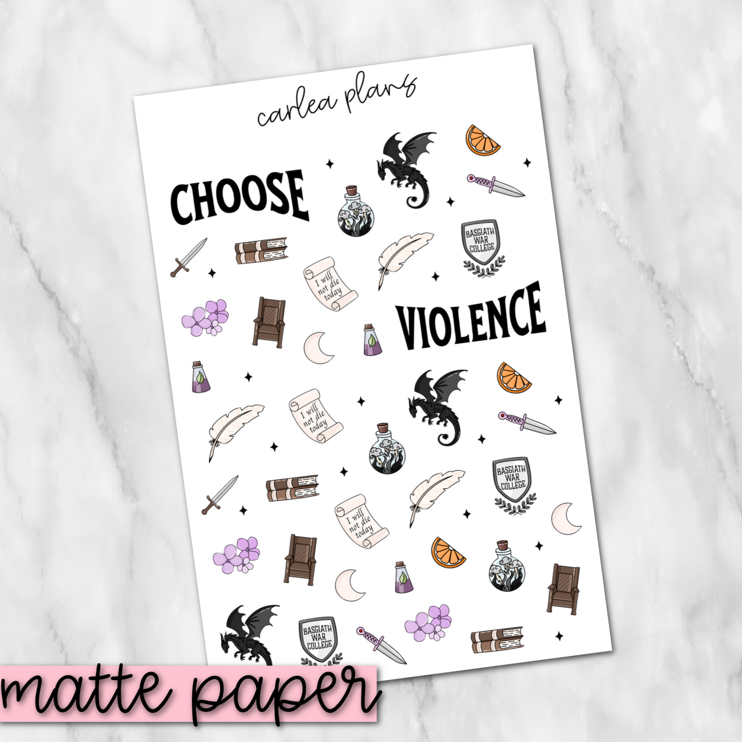 Choose V Deco | Matte Paper | Journaling Stickers