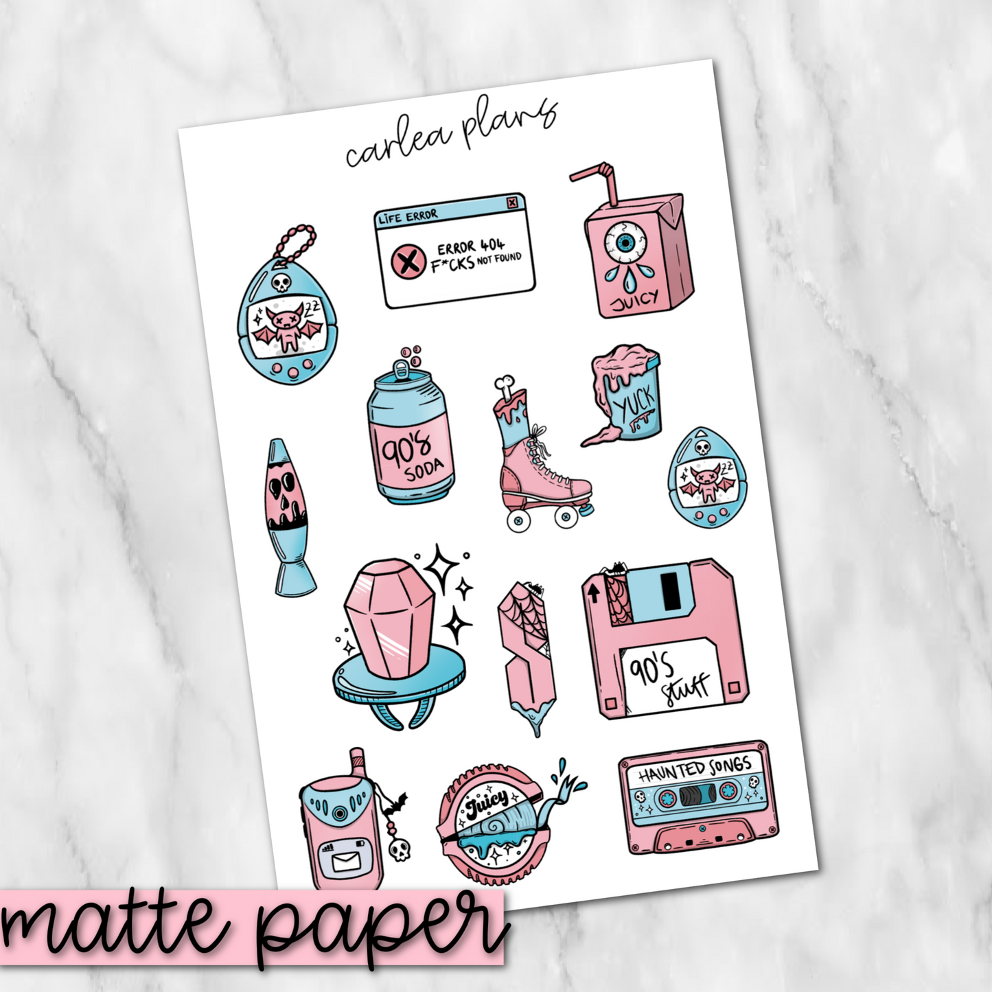 Spooky Nostalgia Deco | Matte Paper | Journaling Stickers