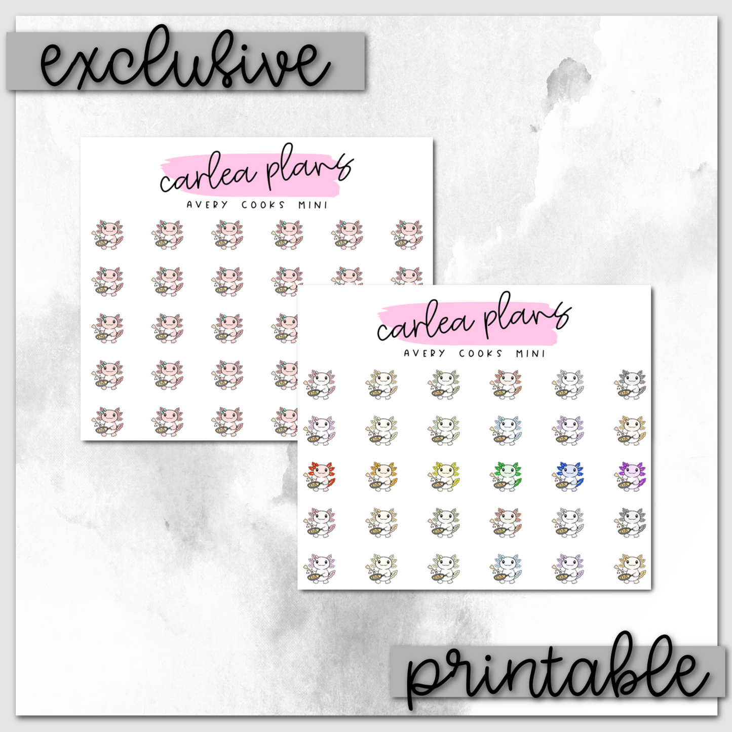Avery Cooks Mini Icons | Printable Characters