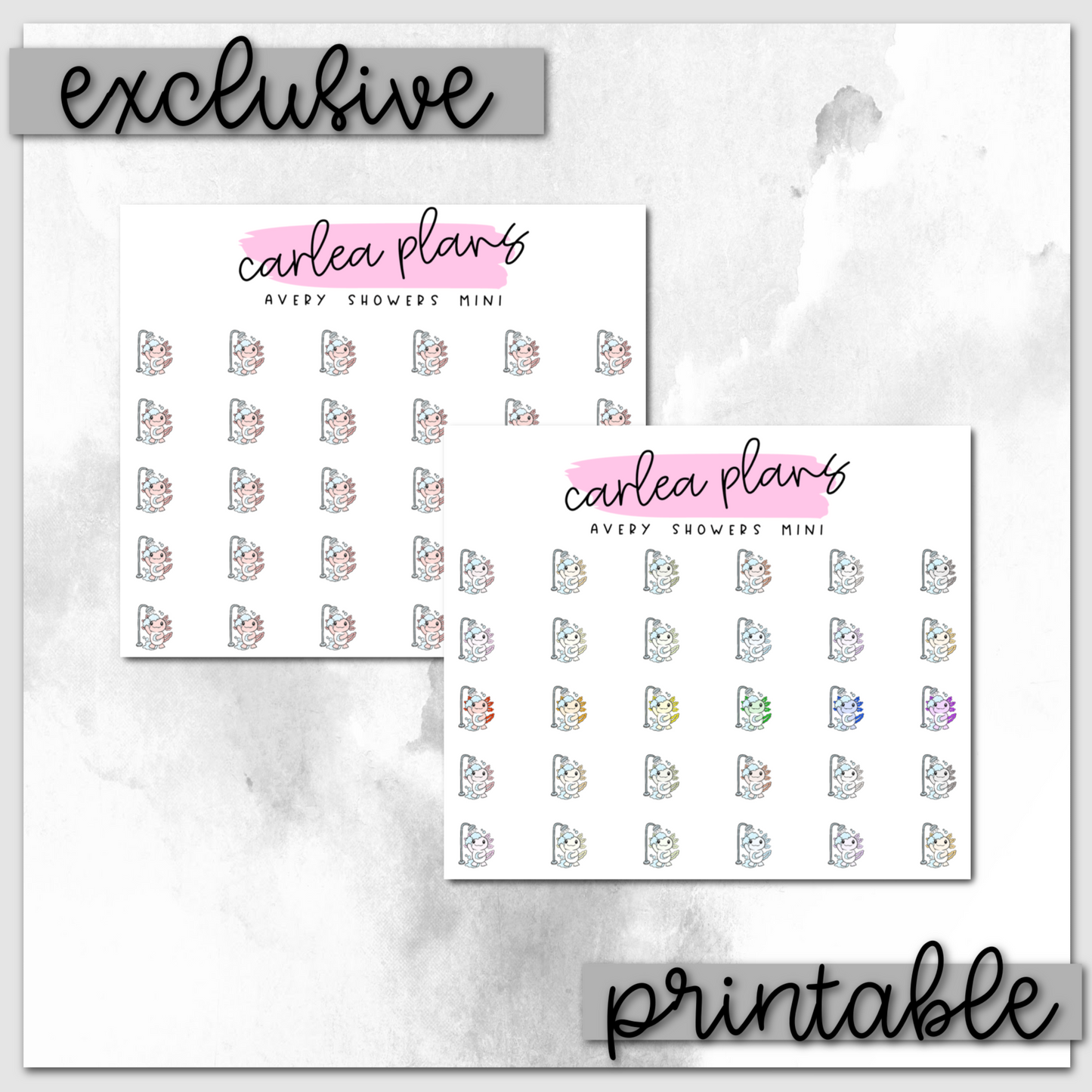 Avery Showers Mini Icons | Printable Characters