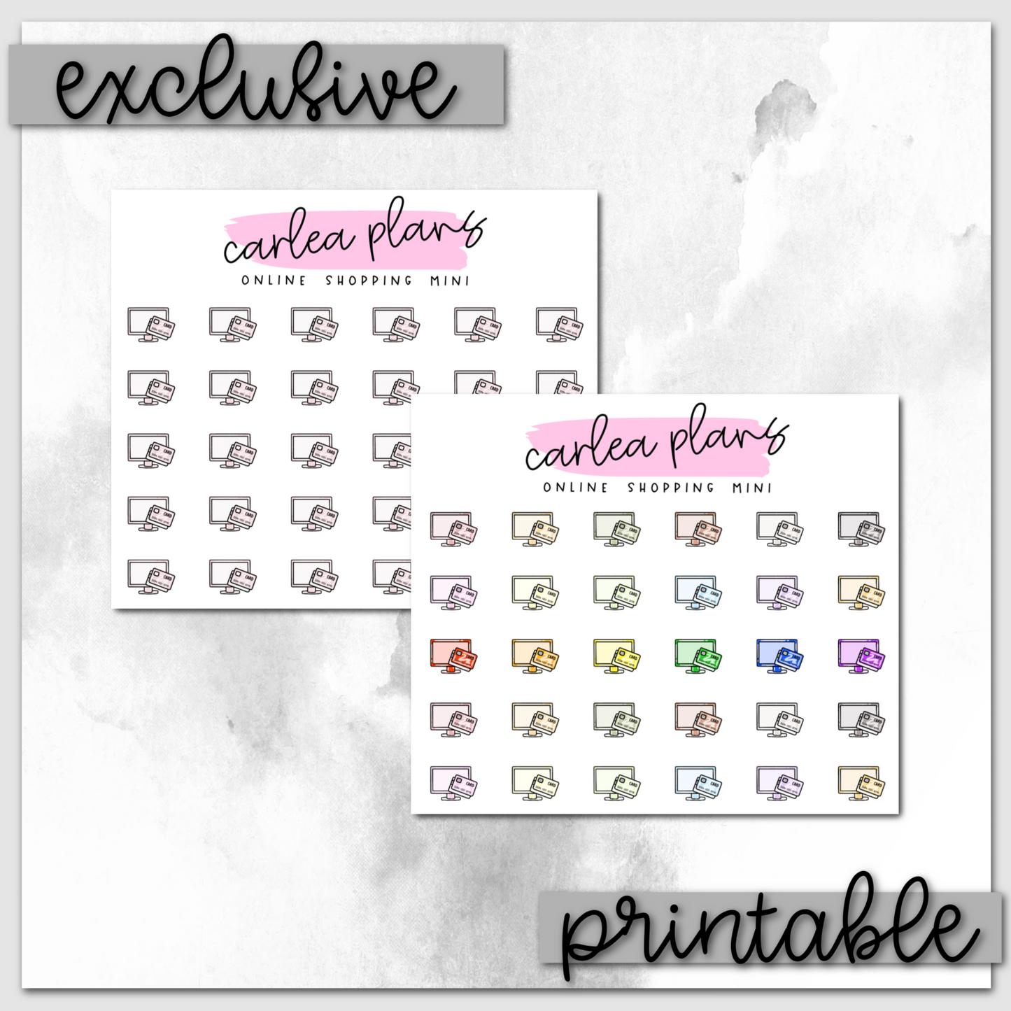 Online Shopping Mini Icons | Printable Icons