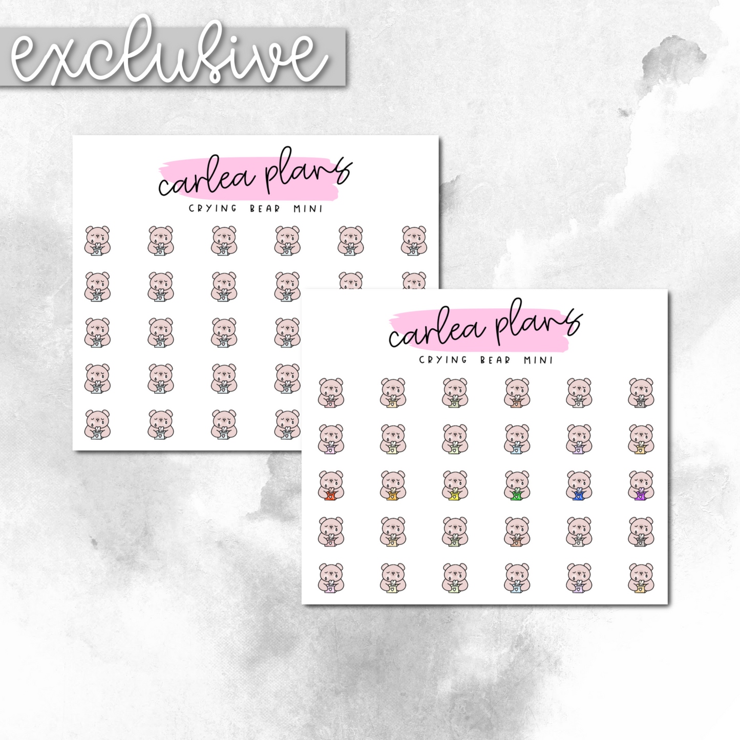 Crying Bear Mini Icons