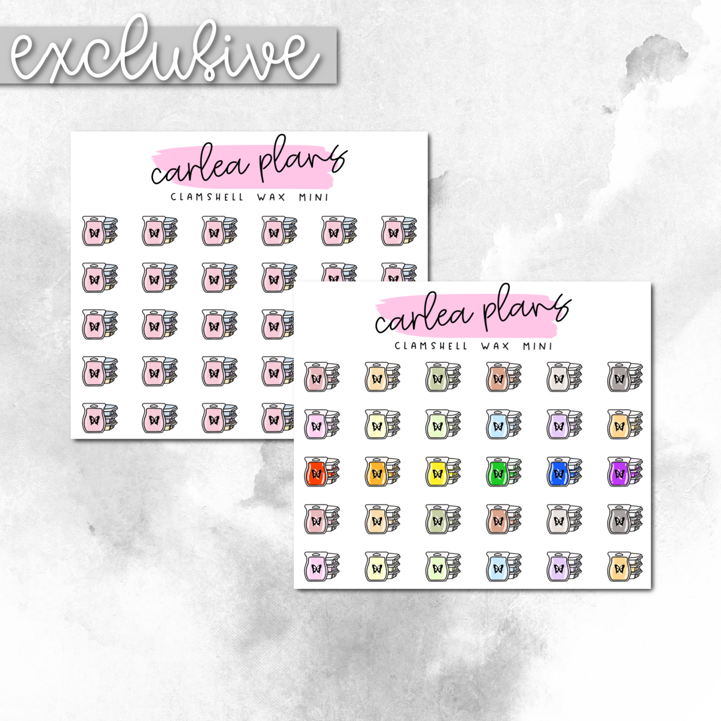 Clamshell Wax Mini Icons