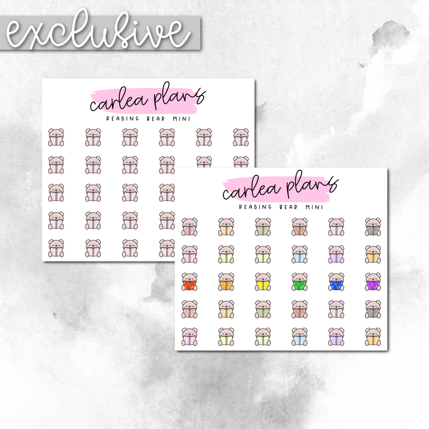 Reading Bear Mini Character Icons