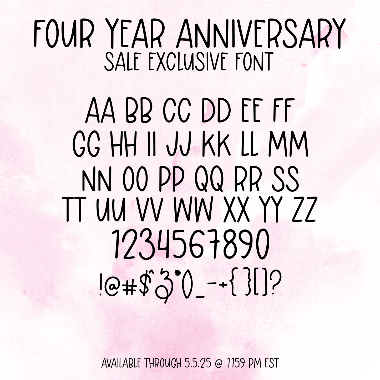 Anniversary Sale Font - 28 Variety Custom Scripts *PLEASE READ DESCRIPTION*