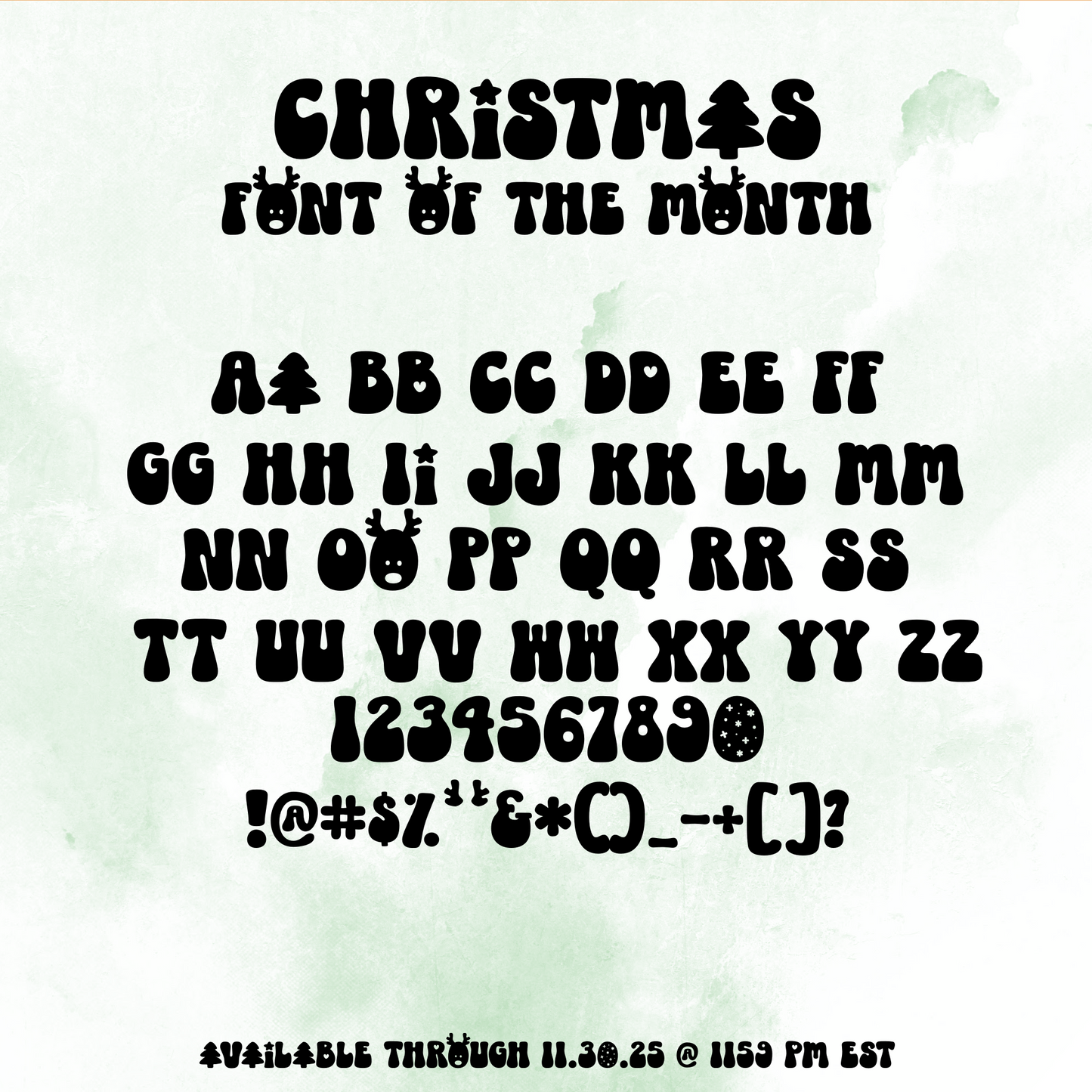 Christmas Font of the Month Custom Scripts