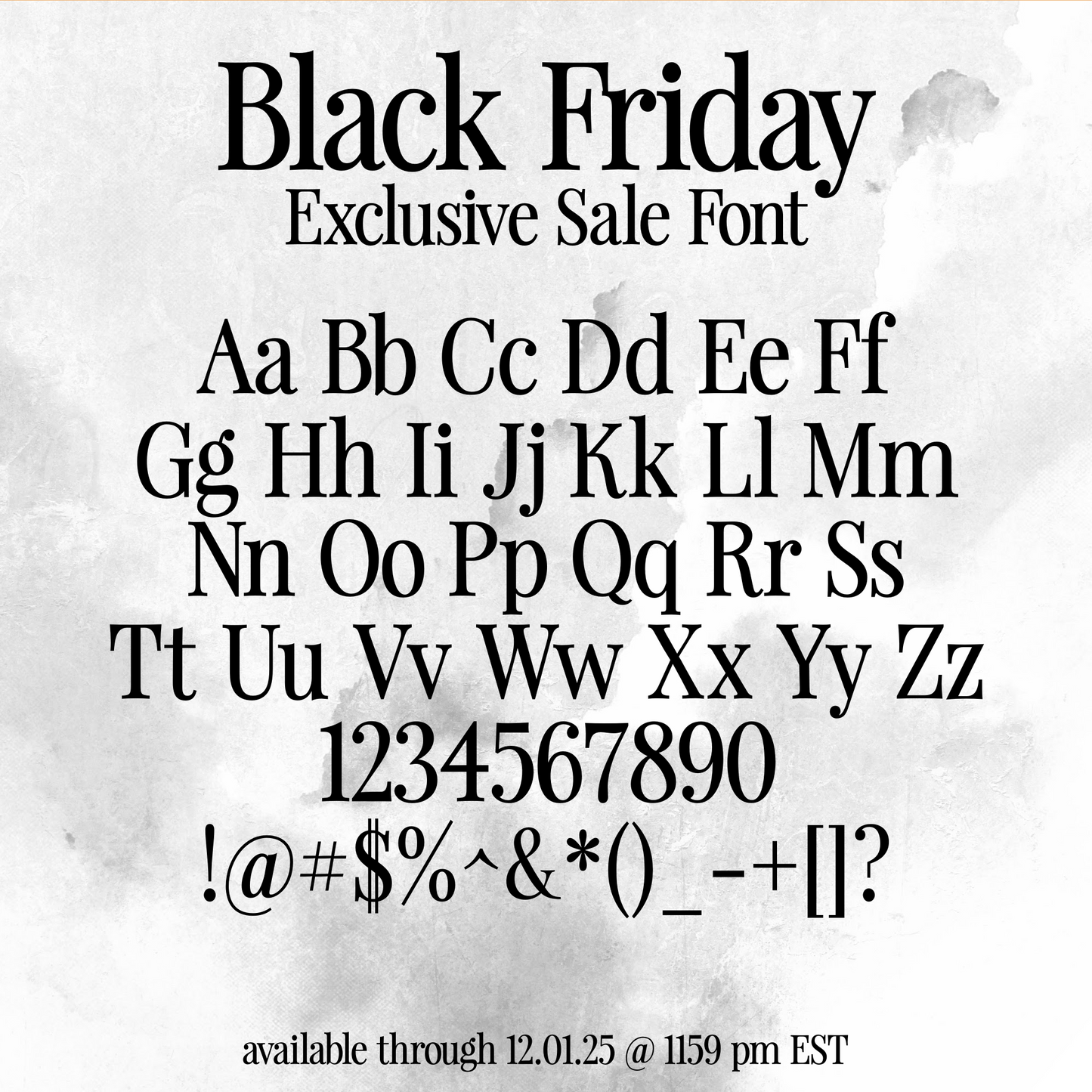 Black Friday Exclusive Font Custom Scripts
