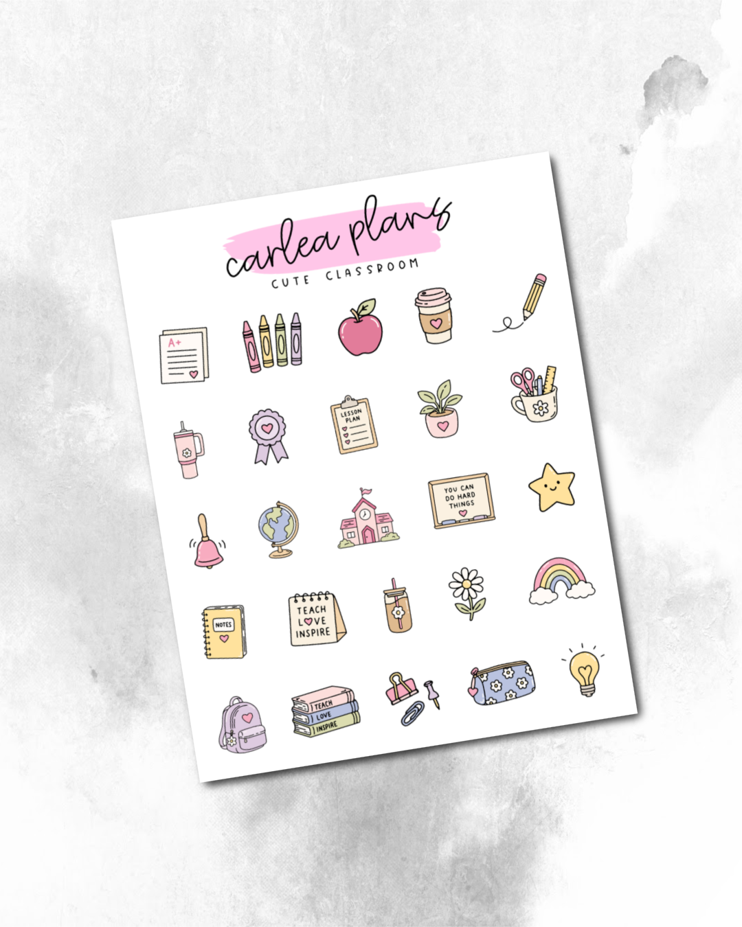 Cute Classroom Deco Icons