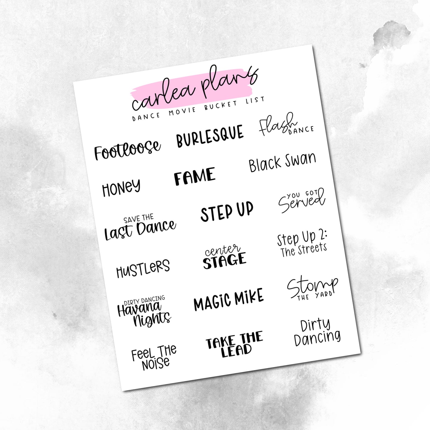 Movie Bucket Lists