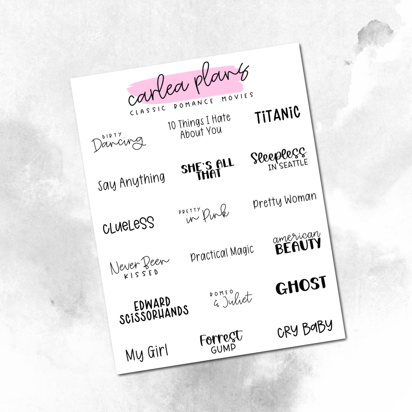 Movie Bucket Lists