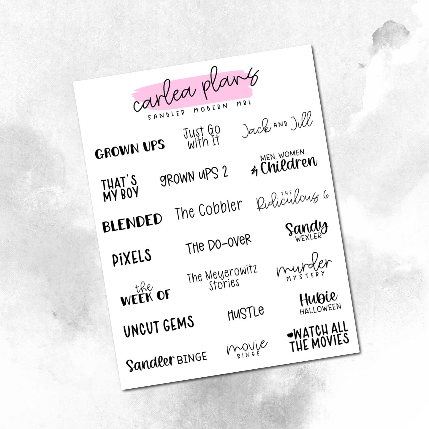 Movie Bucket Lists