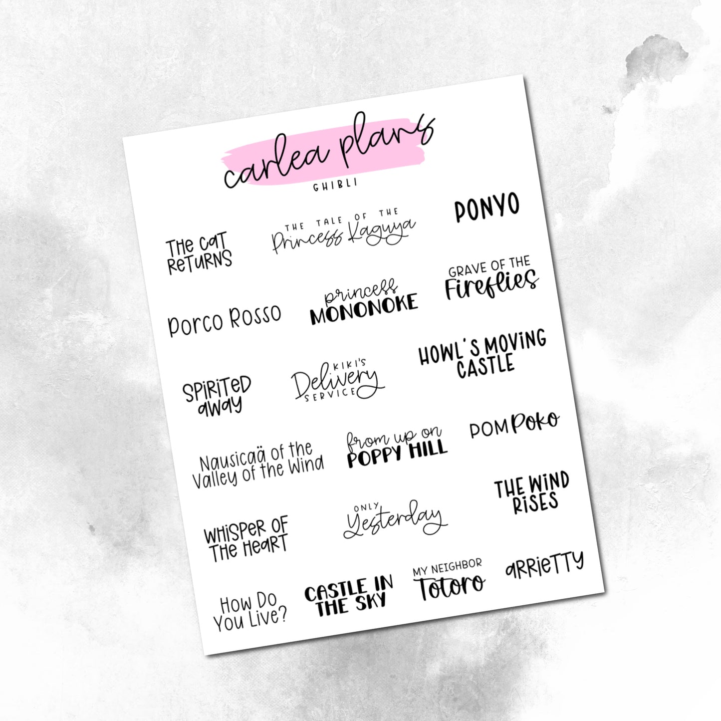 Movie Bucket Lists