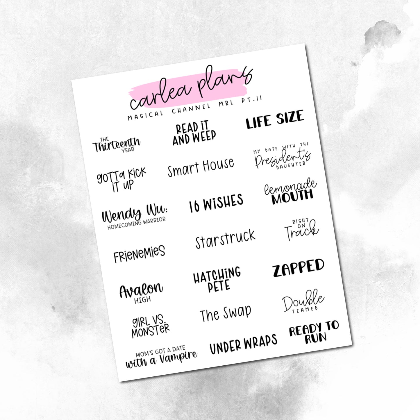 Movie Bucket Lists