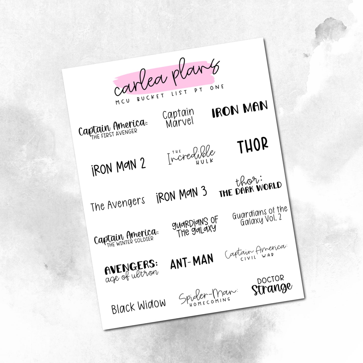 Movie Bucket Lists