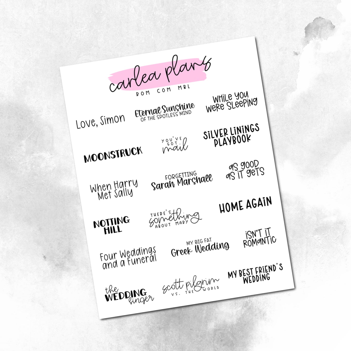 Movie Bucket Lists