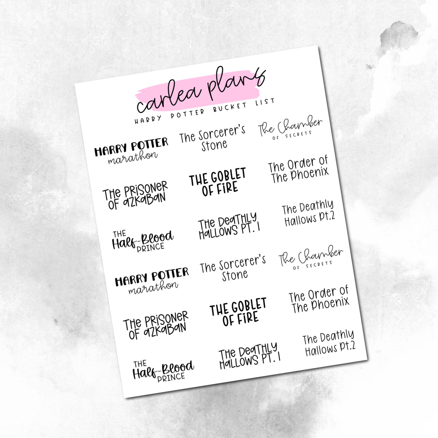 Movie Bucket Lists