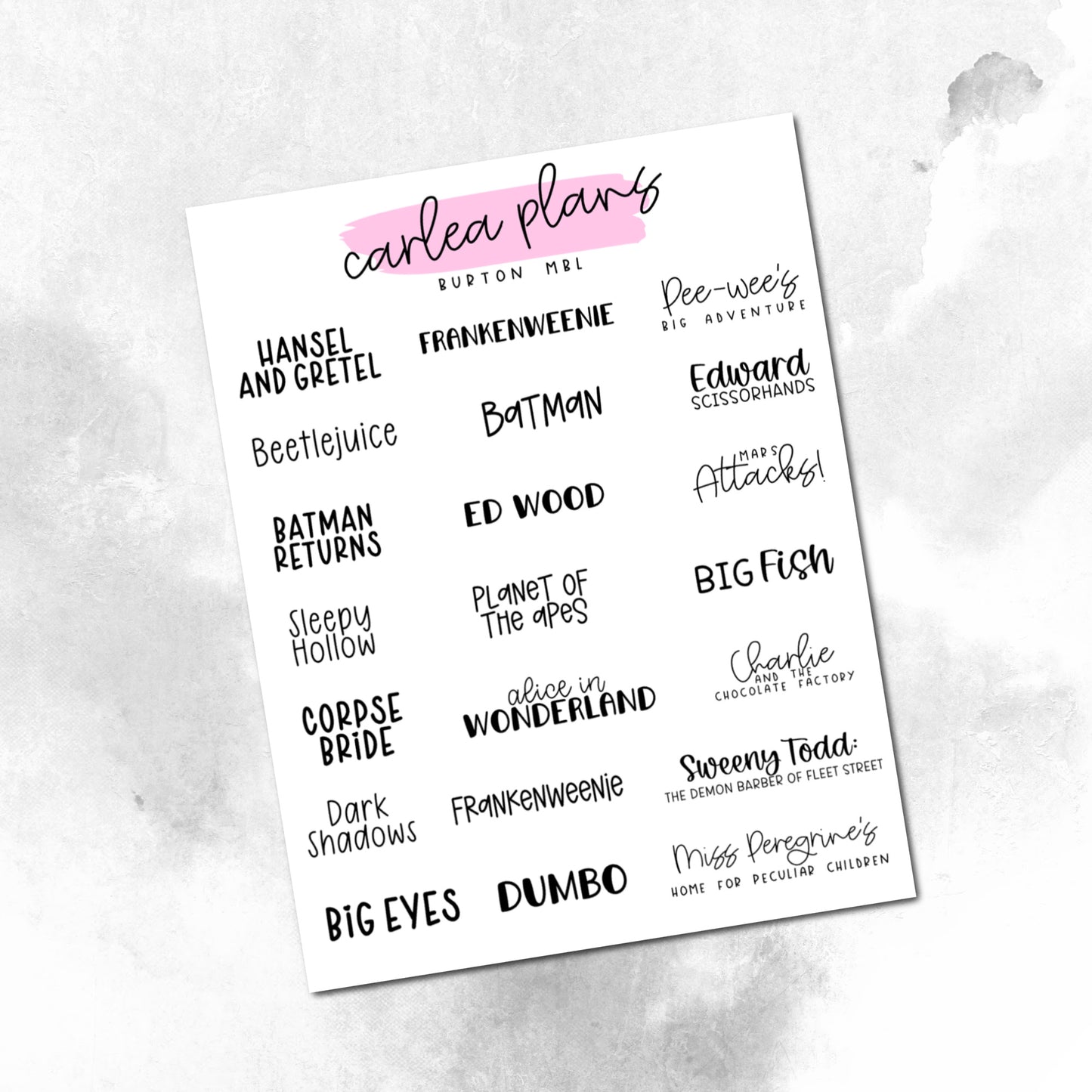 Movie Bucket Lists