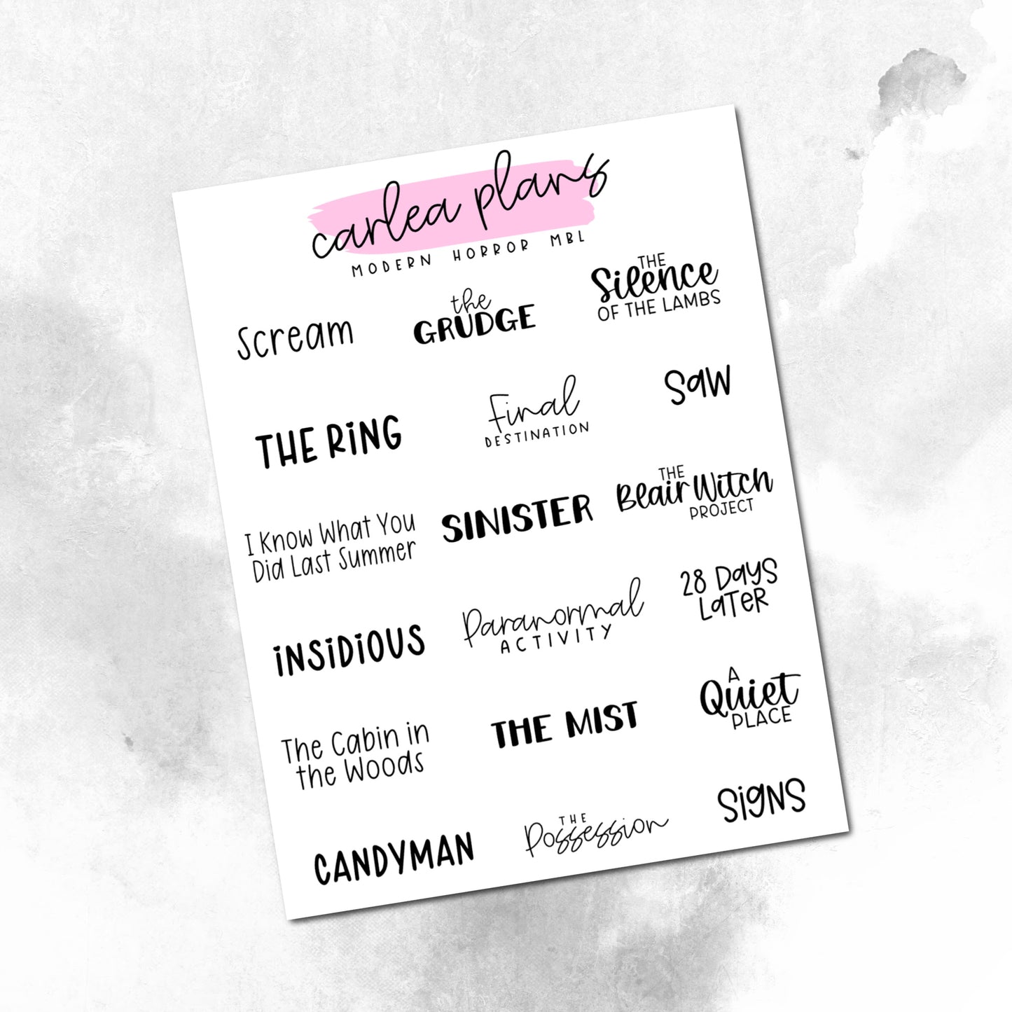 Movie Bucket Lists