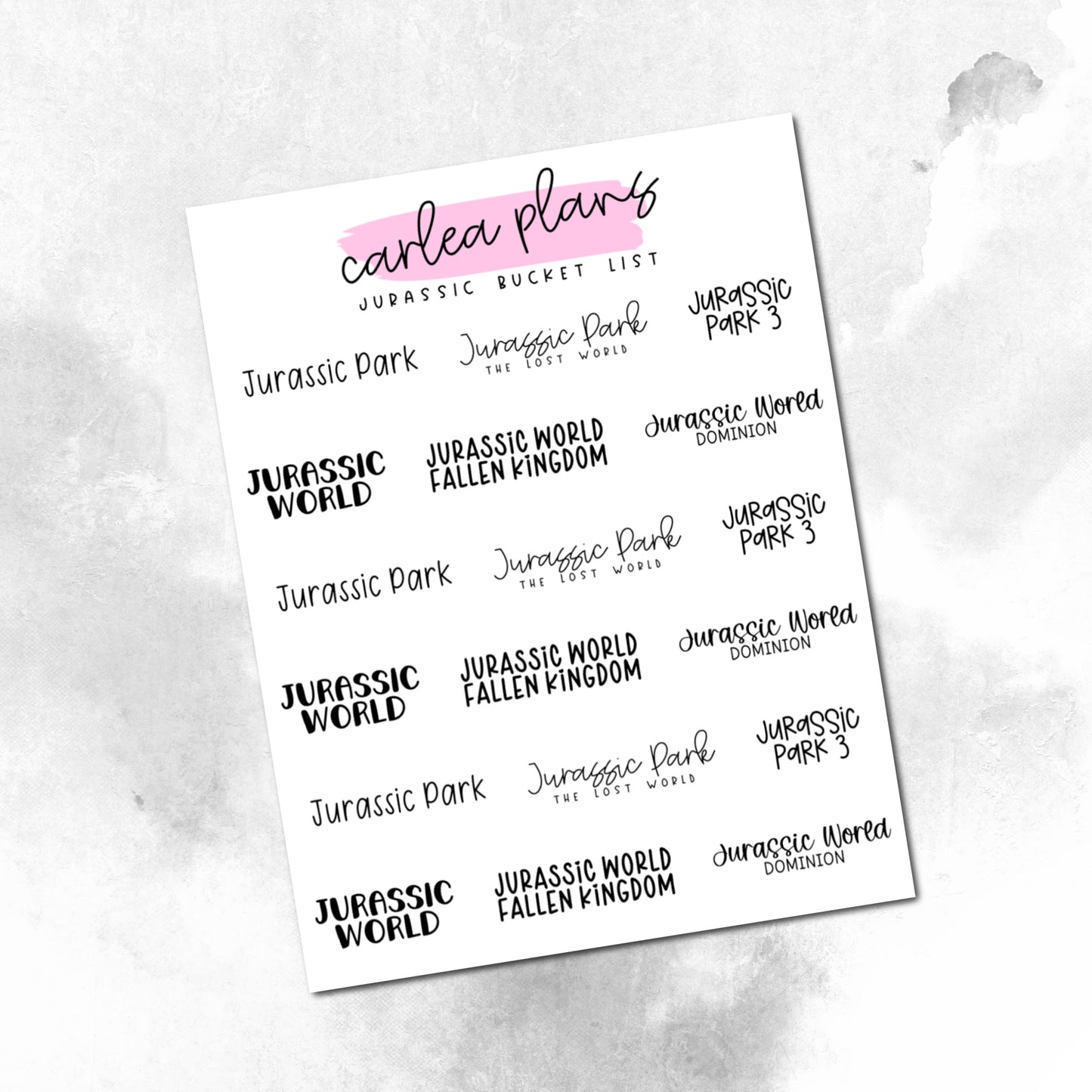 Movie Bucket Lists