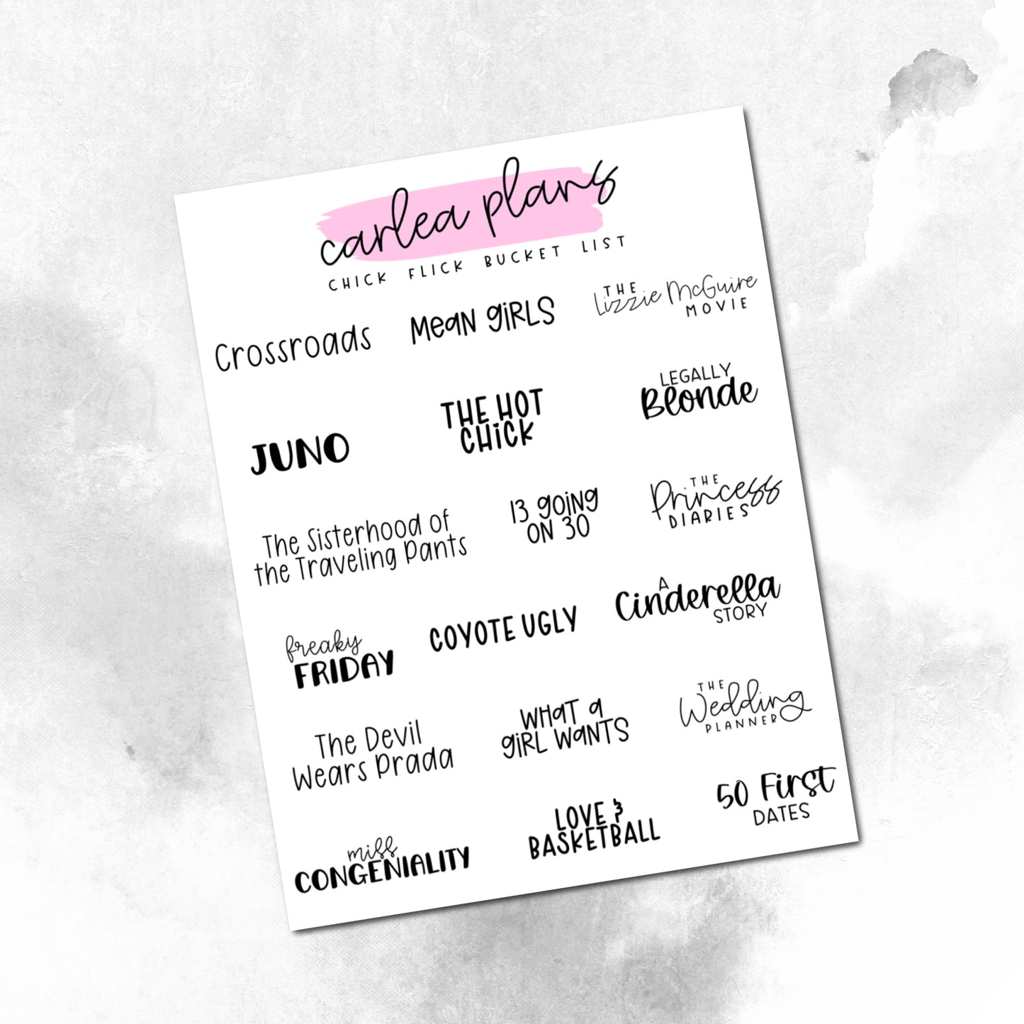 Movie Bucket Lists